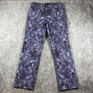 Gloria Vanderbilt Amanda Jeans Womens 10 Paisley High Rise Straight Stretch